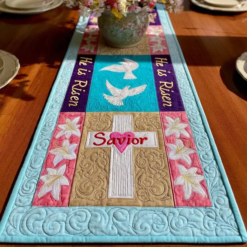 Faithful Heart Quilt Table Runner