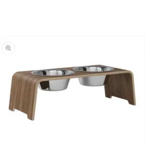 dogBar M - Nussbaum mit Edelstahl