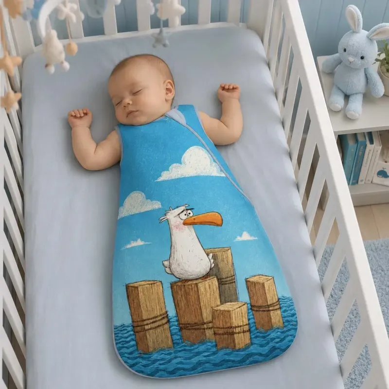 Funny Pier Seagull Bamboo Sleep Bag