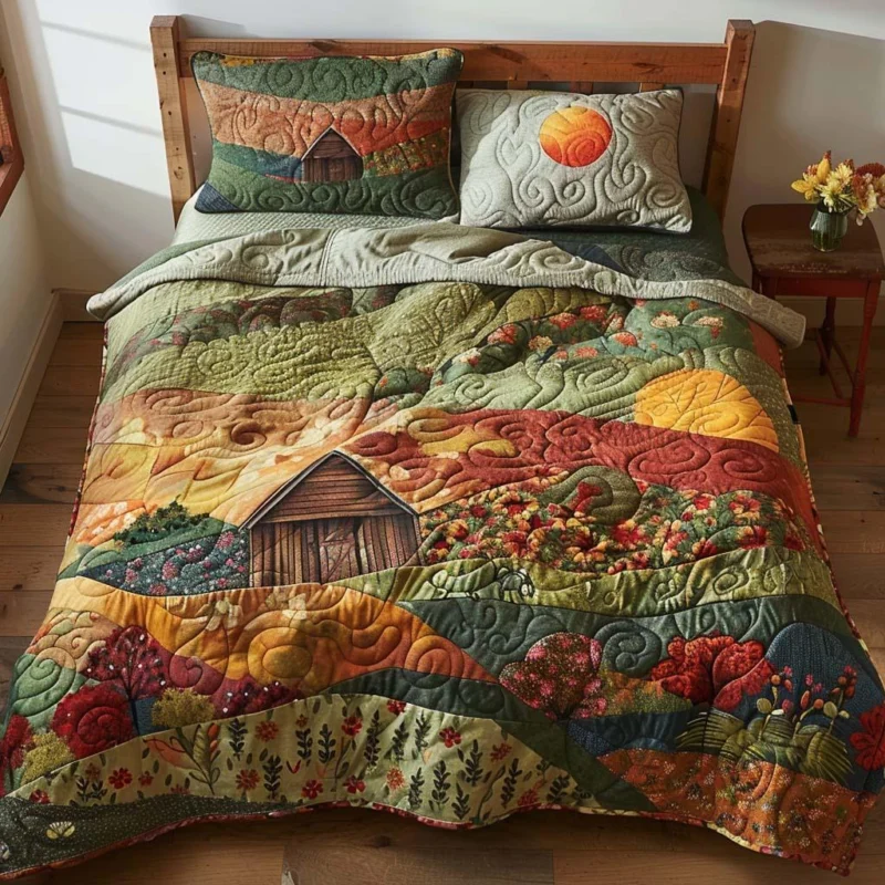 Golden Summer Escape Bamboo Quilt Bedding Set