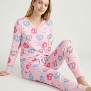 4th of July Pretzel Bamboo Women Pajama Set