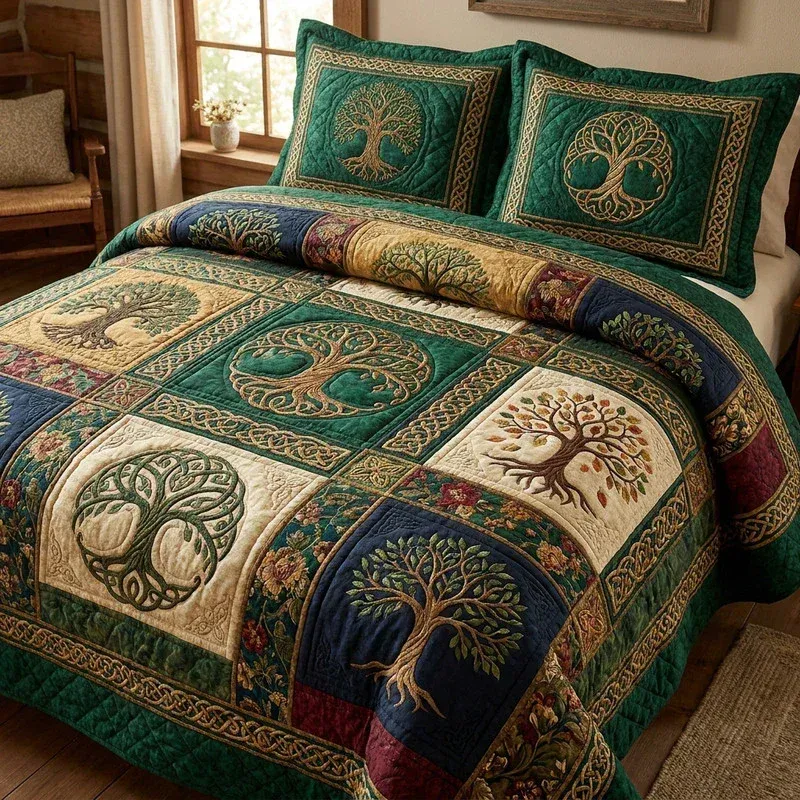 Ivory Tree Bamboo Quilt Bedding Set