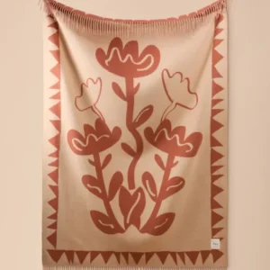 Lambswool Blanket in Almond Folk Frame