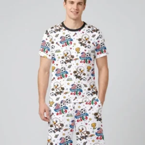 We Are The Champions Soccer Cup 2026 Bamboo Men Short Sleeve Short Pajama Set