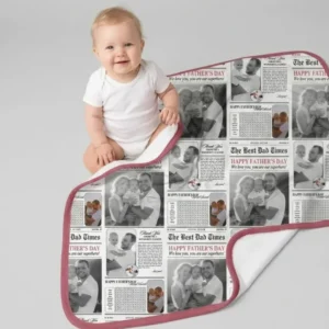 Custom Photo The Best Dad Times Bamboo Blanket