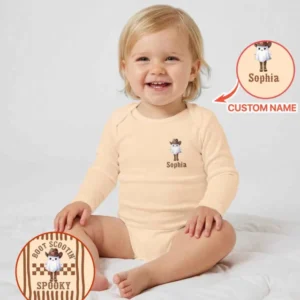 Personalized Scootin Boo Western Halloween Cowboy Bamboo Bodysuit