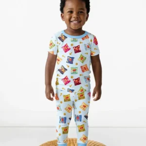Potato Chips Bamboo Two Piece Short Sleeve Pajama Set