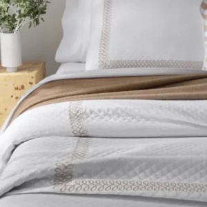 Matouk Astor Braid Matelassé Pillow Sham Detail