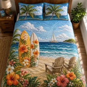 Ocean Escape Bamboo Quilt Bedding Set