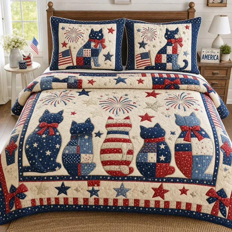 Patriot Paws Bamboo Quilt Bedding Set