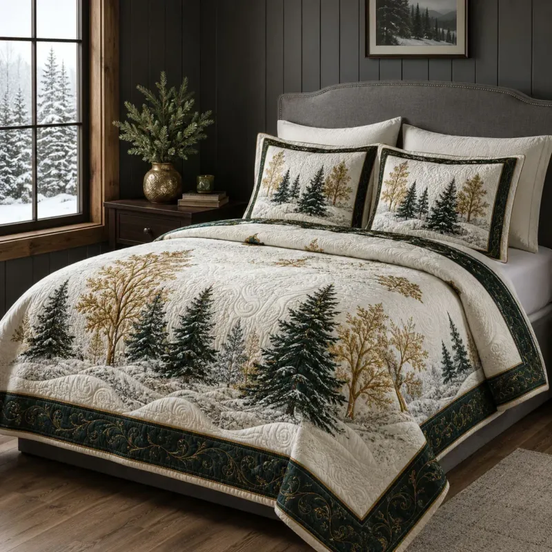 Pine Meadow Bamboo Quilt Bedding Set