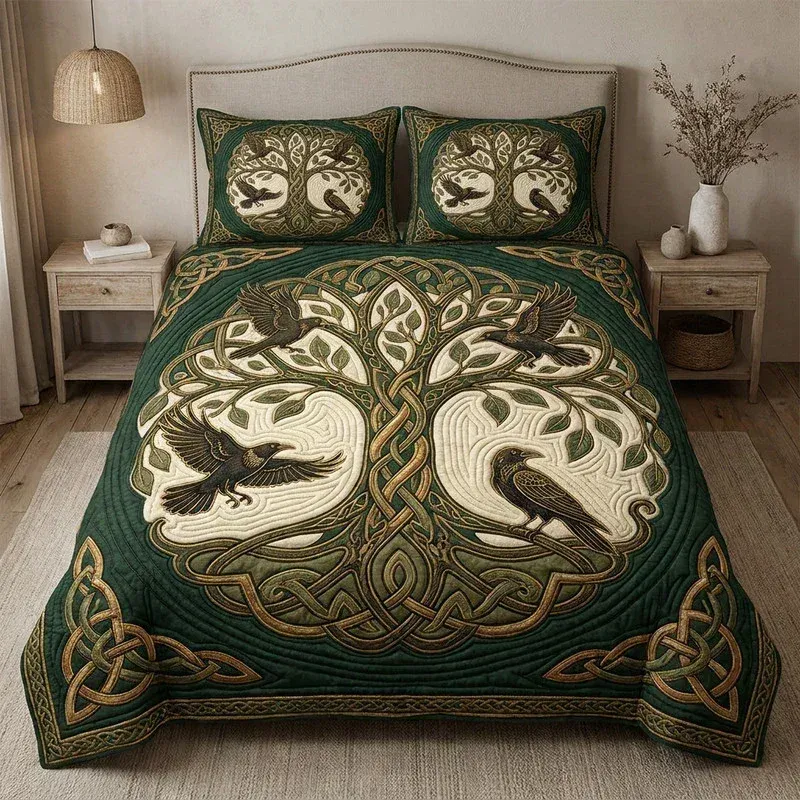 Ravens Canopy Bamboo Quilt Bedding Set