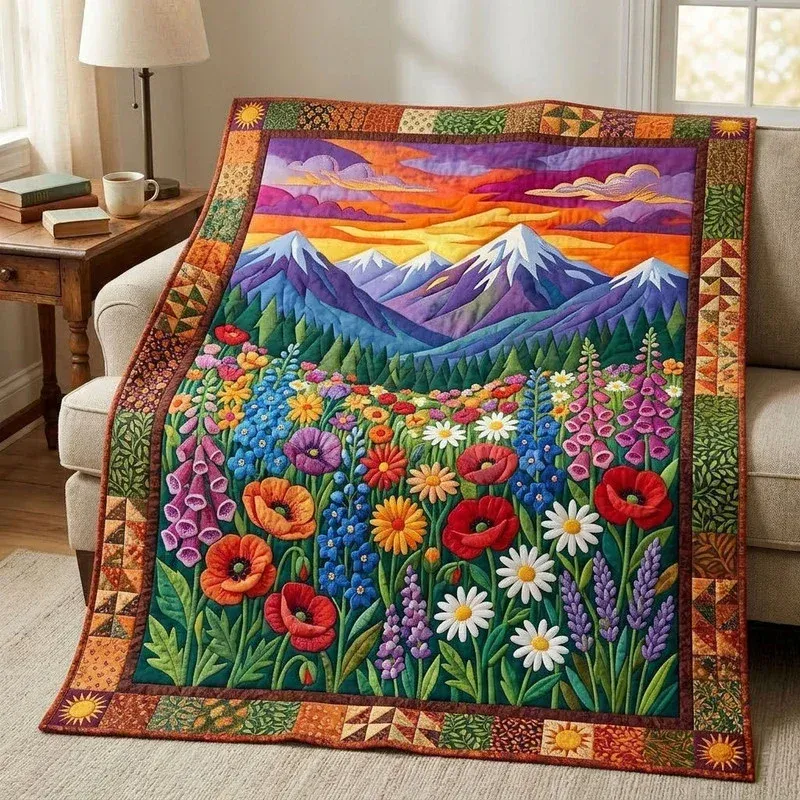 Rolling Hills Bamboo Quilt Blanket