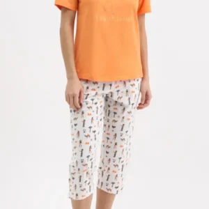 Pyjama Femme Reine de la nuit Imprimé illustrations égyptiennes 1