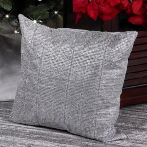 Gala Jewel Cushion Silver 18"x18"