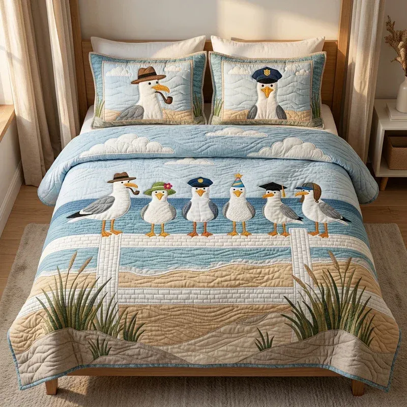 Seagull Team Bamboo Quilt Bedding Set
