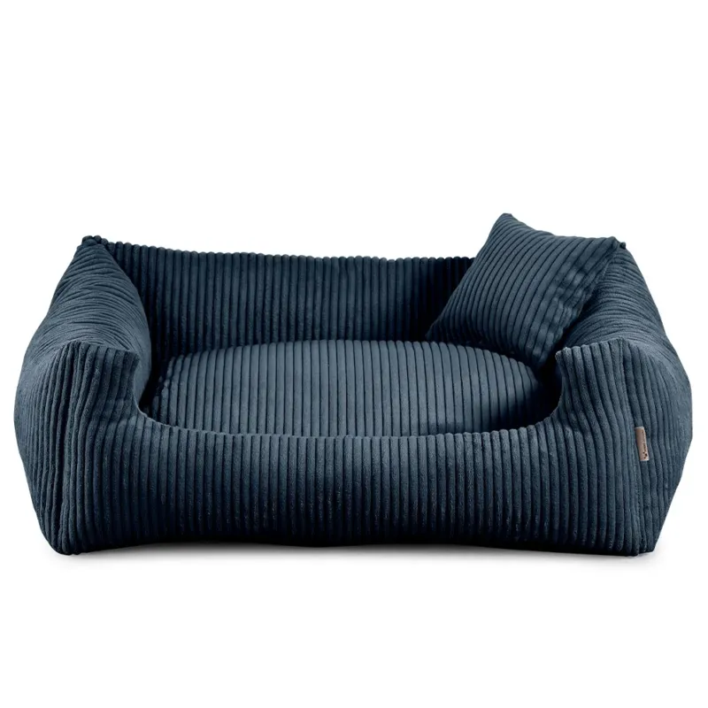Hundebett Soft Stripe Marineblau