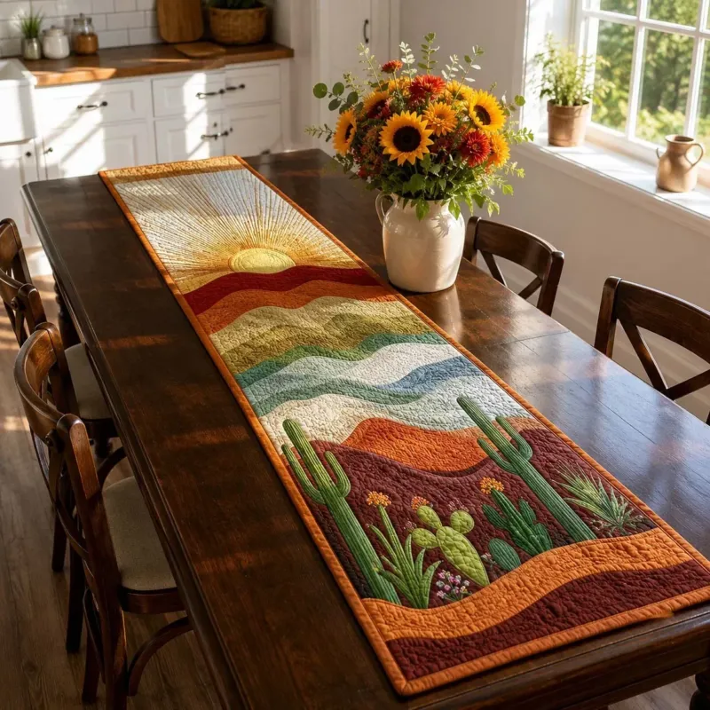 Soft Sunlight Magic Quilt Table Runner