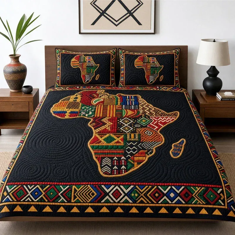 Stitched Horizon Bamboo Quilt Bedding Set