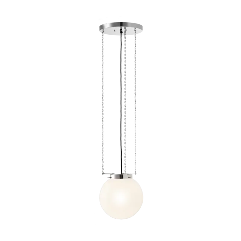 Tecnolumen - Bauhaus Deckenleuchte HMB 27-Deckenleuchte-Tecnolumen-vernickeltem Metall-Kugeldurchmessern 25cm-TOJU Interior -HMBVN25