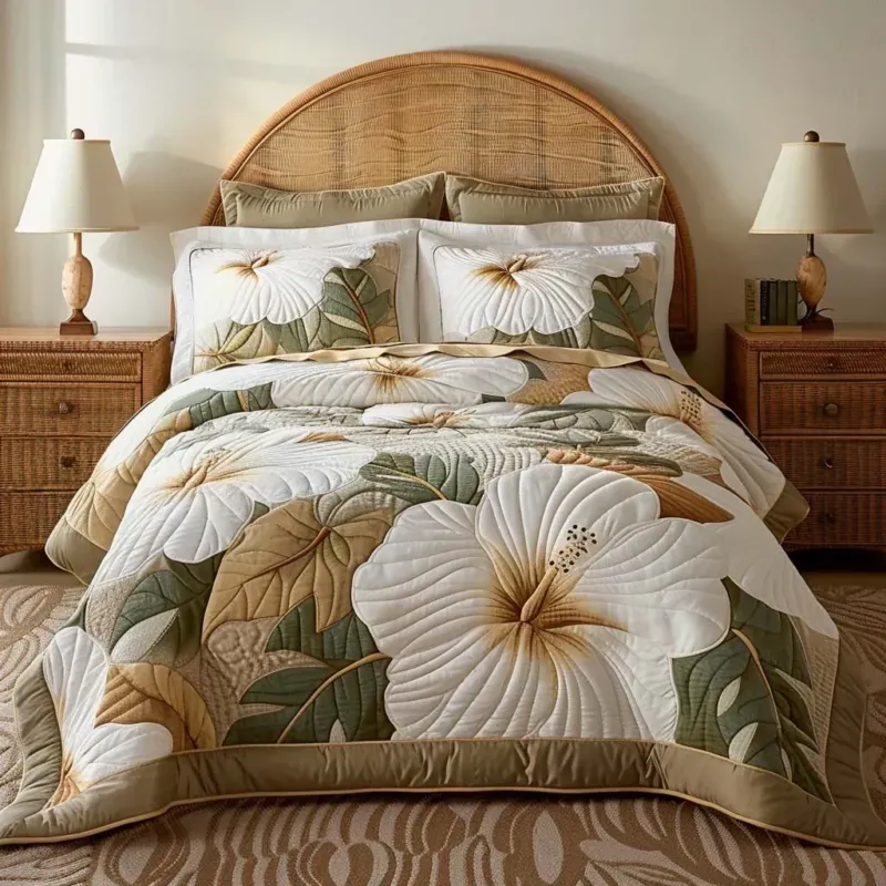 Tropical Escape Bamboo Quilt Bedding Set