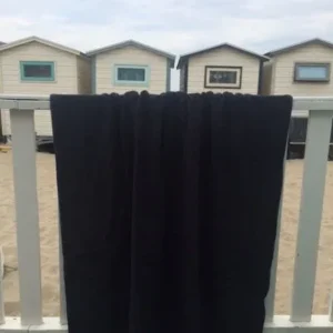 Luxe XXL strandlaken zwart 100x200 cm - 500 gr/m2