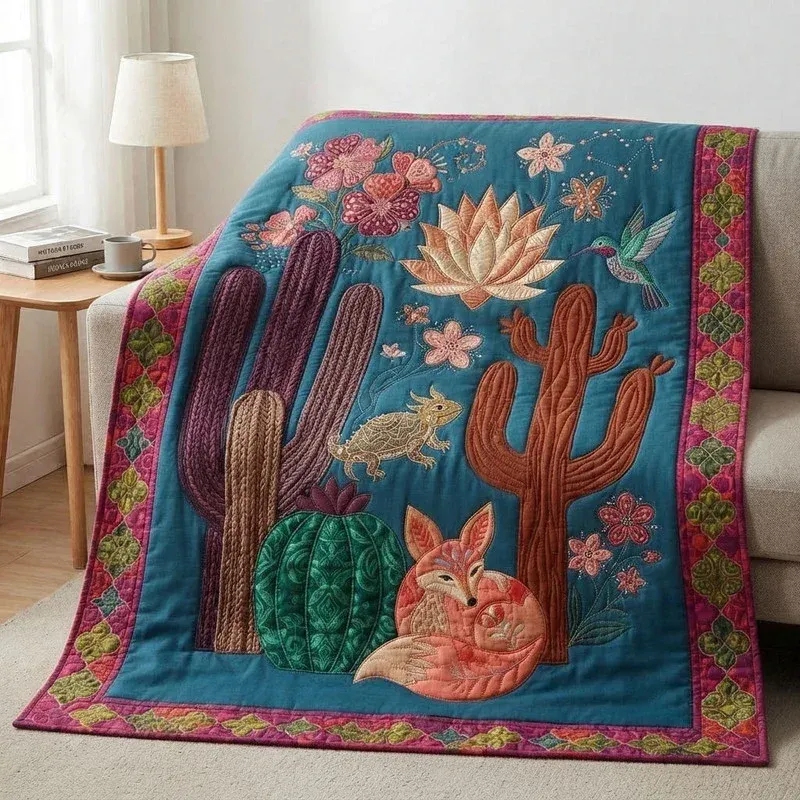 Zapotec Oasis Bamboo Quilt Blanket