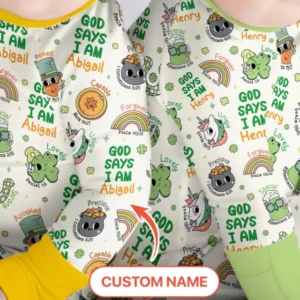 Personalized God Says I Am St. Patrick's Day Family Matching Bamboo Convertible Zippy