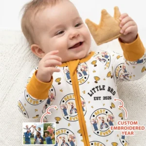 Personalized Family Matching Father's Day Embroidered Bamboo Convertible Zippy