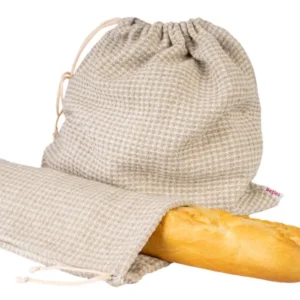 Brot- Baguettebeutel 100% Leinen beties "Leinen-Waffelpique"