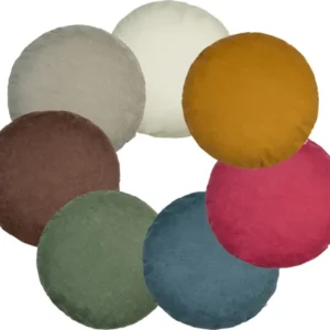 Kissenhülle rund ca. 60 cm Ø Chenille-Haptik beties "FarbTon" Kissenbezug in Raumausstatter Qualität