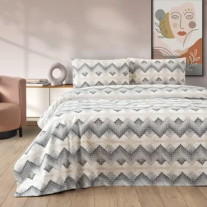 HELDENA LOVELY Bettwäsche-Set Schwarz 200×220 cm mit Spannbettlaken
