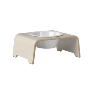 dogBar® Single M-small cashmere grey mit Porzellan-Hundenapf-dogBar-TOJU Interior