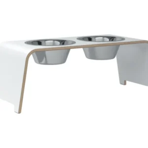 dogBar® L - HPL weiss mit Edelstahl-dogBar-TOJU Interior
