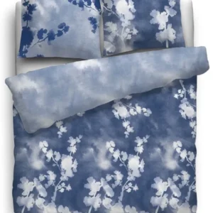 HnL Twill Bettwäsche Essex Blumen Blau