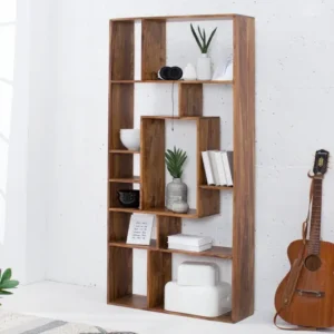 CUBUS Massives Bücherregal Sheesham 180cm einzigartige Maserung