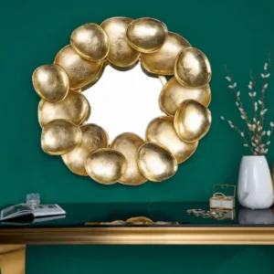 VARIATION L Design Spiegel 73cm gold aus Metall Handarbeit