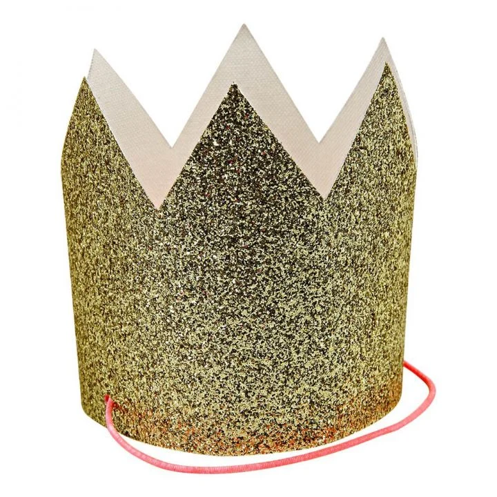 MERI MERI - Mini Couronnes En Paillettes D'or - Lot De 8