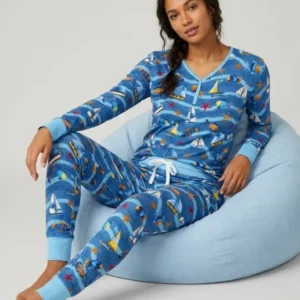 Blue Sail La Vie Family Matching Bamboo Women Pajama Set