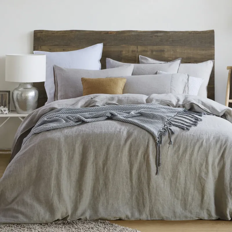Studio Collection Natural Linen Duvet Cover Set with Shams