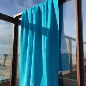 Velours strandlaken turquoise