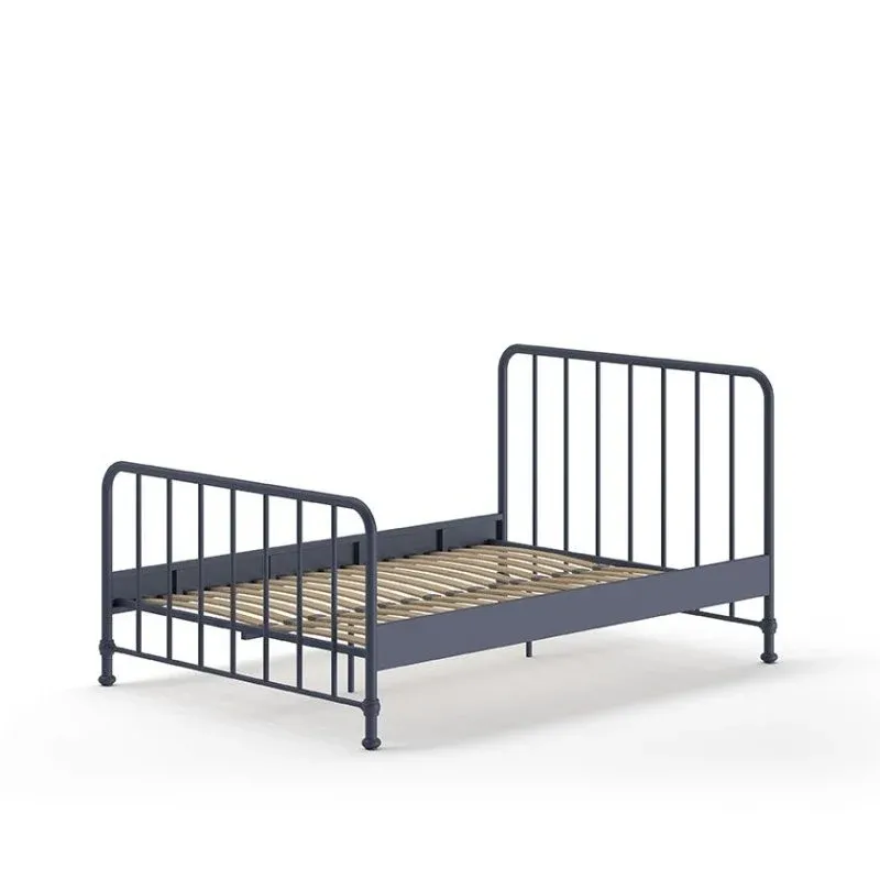 VIPACK - Lit BRONXX 140 X 200 cm Denim Bleu