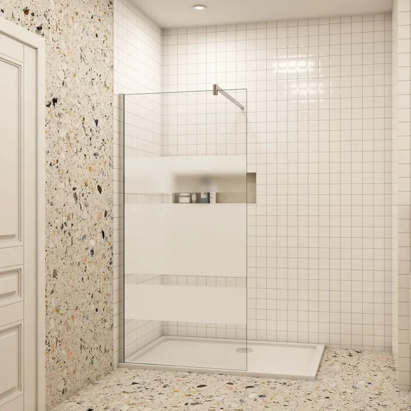 Duschkabine Walk in Duschwand Dusche 6mm NANO Glas H. 190 cm