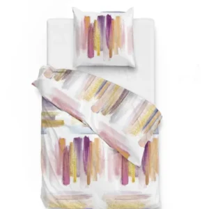 Zo!Home Mako Satin Bettwäsche Paton mit Pinselstrichen Pink